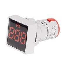 사각 22mm 측정 범위 20-75Hz 디지털 디스플레이 전기 헤르츠 미터 주파수 표시기 신호등 콤보 테스터, 블루