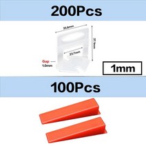 손 도구 플라이어 일회용 플라스틱 클립 베이스 웨지 벽 바닥 레벨링 시스템 타일링 스페이서 로케이터 설치 도구, 1mm 클립 웨지