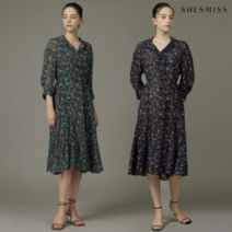 쉬즈미스 프린트 레이어 셔링 원피스 SWWOPL31020