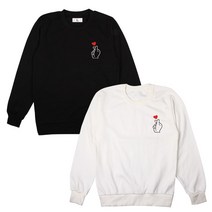 빈스패밀리 손가락하트맨투맨 패밀리룩 가족맨투맨