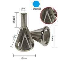 디버링툴 외부 챔퍼 디버링 도구 드릴 비트 금속 버 제거 목재 척, 06 Triangle-6 slots