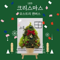 LED 크리스마스 모스트리 캔버스 (친환경 생활공예) 비대면진로체험학습 방학체험, LED 모스 마끈 캔들