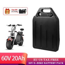 전동킥보드 성인 전기 킥보드 전기스쿠터 60V 40Ah 16S 18650 배터리 할리 스쿠터 1800W 이하의 자전거 스쿠터에 사용할 수 있습니다. EU 미국 면세, 01 60V 20Ah-A, 01 60V 20Ah-A