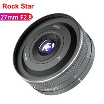 록 스타 27mm f2.8 fuji xf canon ef m sony e nikon z, 검은색