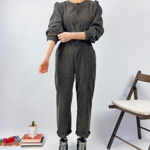 코듀로이 긴팔 원피스 골덴점프슈트