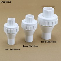 I.D20-32mm 화이트 벨트 스프링 PVC 단방향 체크 밸브 정원 관개 수족관 수도관 피팅 어댑터 커넥터, 03 Inner Dia.32mm