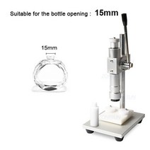 ZONESUN 수동 향수병 압착 기계 바이알 크림 퍼 캐퍼 금속 칼라 캡 프레스 캡핑, CN, 15mm 헤드 머신