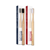 [보나비츠] 밤부 시나몬 칫솔 / 대나무 칫솔 + 이중미세모, 블랙, 상세설명 참조