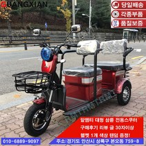 알엠티 KC인증 삼륜 당일배송 전동스쿠터 할인행사 노인 3륜 부모선물 RMT20AH02, 레드, 30~40키로, 3A