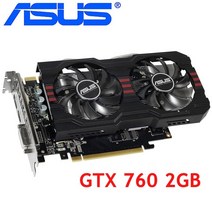 그래픽카드 CPU 데스크탑 ASUS그래픽 카드 GTX 760 2GB 750 bit GDDR5 비디오 nVIDIA VGA 카드용 Geforce GTX760 TI GTX650 보다 강