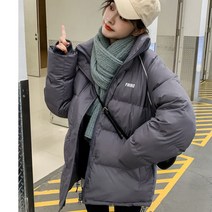 스탠드 칼라 패딩 겨울 여성 케쥬얼 루즈핏 점퍼