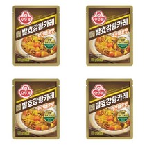 오뚜기 백세발효강황카레 약간매운맛 대용량 식당 업소 자취 1인가구 80g, 4개