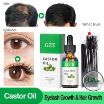 속눈썹영양제 눈썹영양제 GZE 30ml 피마자 오일 속눈썹 성장 에센셜 두꺼운 긴 영양 강화 에센스 눈썹, 한개옵션0