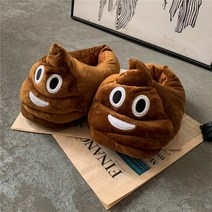 뜨거운 귀여운 재미 있은 슬리퍼 여성 남성 똥 신발 겨울 부드럽고 따뜻한 실내 로퍼 유니섹스 만화 디