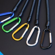 낚시 피싱 카라비너 스프링줄 낚시대 분실방지 랜야드 키홀더, 03 골드
