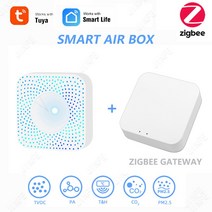 Tuya Zigbee 스마트 공기 품질 모니터 CO2 센서 미터 VOC HCHO PM2, 06 프랑스, 03 SET 1