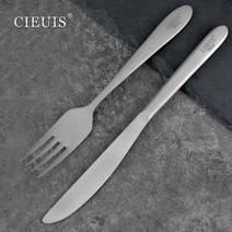 명품수저세트 티타늄 부부 수저세트 대형 식기 나이프 포크 스푼 세트 롱 핸들 캠핑 칼, 3개 세트