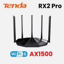공유기 게이밍 원룸 자취방 와이파이 호환 Tenda AC21/AC23/듀얼 밴드 2.4G/5.0GHz 스마트 듀얼 무선 WiFi 라우터 Wi-Fi 리피터 APP 원격 관리 영어 인, AX1500 WIFI 6_EU 플러그