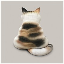 인테리어 북유럽 다용도 사무실 등받이 아트 고양이 쿠션, 삼화