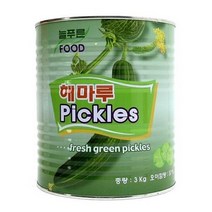 늘푸른푸드 늘푸른 해마루 오이 피클 슬라이스 캔 3Kg 2개