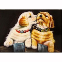 히여 보석 십자수 DIY 패키지 3D 90여종 도안 소형 중형 대형 시리즈, 1세트, 18. 강아지 친구 BH-134