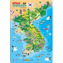 이노플리아 우리나라지도 퍼즐 한 눈에 보는 지도 퍼즐 72조각, One color | One Size, 8809255012781