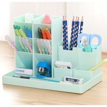 다용도 연필꽂이 사무실 행정실 책상 공부방 필기구 정리통 필통 펜꽃이 붓 연필꽃이 미술실, 화이트