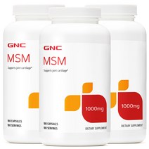 GNC MSM 1000mg 180정 x 3 (총3개), 3개