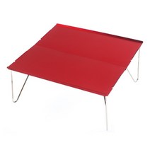 평상 평상만들기 평상제작 평상마루 미니 접이식 알루미늄 테이블 휴대용 야외 바베큐 캠핑 가구 컴퓨터 책상, 빨간색