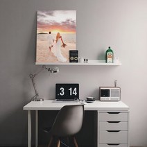 SD포토 웨딩아크릴액자 주문제작 탁상용 벽걸이 가족사진 베젤엣지, 화이트