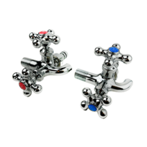 국산 디에스 두갈래 가로 꼭지 (십자) 수전 수도 교체, 파랑(냉수), 1개