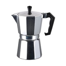 J&V TEXTILES 스토브탑 에스프레소 및 커피 메이커 클래식 이탈리아 및 쿠바 카페 브루잉용 모카 포트 카페테리아 (12컵), 12컵