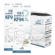 KF94 생활속 황사방역마스크 대형 100매/개별포장, 50매, 2개, 화이트