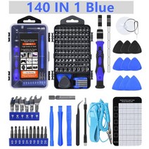 WOZOBUY-스크루 드라이버 세트 140 In 1 마그네틱 Torx 필립스 스크류 비트 키트 전기 리무버 렌치 수리, 17 140 in 1 Blue