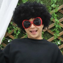 점보 삐에로 가발 (블랙), 단품
