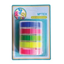[모텍스] 또각이 리필테이프 5종 세트 청색+적색+녹색+노랑+분홍9mmx2M, [1164930]옵션없음