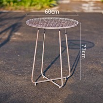 야외 실내 접이식 빈티지 앤틱 철제 인테리어 의자 테이블 세트 원형 오래된 옛날 촬영 녹 녹슨 느낌 카페 감성 북유럽 외국 분위기 소품 정원 마당 테라스 베란다 발코니 하비리아, 라운드 테이블