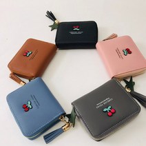 PG 태슬 체리 반지갑 여성지갑 심플지갑 체리 과일