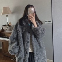 리얼양털코트 뽀글이 재킷 오버핏 수입 양면 따뜻한