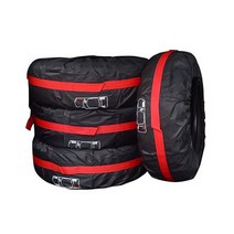 키밍 타이어 커버 세트 스페어 덮개 보관가방 H1461, 레드+레드