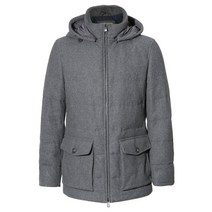 CORNELIANI 꼬르넬리아니 그레이 솔리드 캐시 리사이클 구스다운 점퍼 CR9OTPS04 -