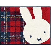 미피 러그 매트 발매트 센코 앰프 체크 빨간색 약, 약 45×60cm