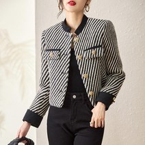 여자 봄 가을 트위드 자켓 정장 재킷 숏 노카라 스프라이트 C04