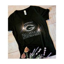 그린 베이 패커스 라인스톤 V 티셔츠 S ~ 4X, 4XL