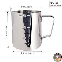 우드 핸들 커피 파우더 탬퍼 해머 51mm53mm58mm 플랫 베이스 탬퍼 매트 커피 도구 도징 컵 에스프레소 그라인더 액세서리, 350ml Milk Cup+51 미리메터