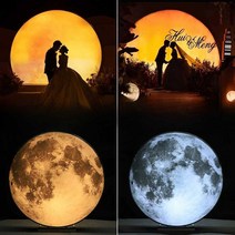 달 조명 대형 3D 보름달 초승달 웨딩홀 레스토랑 수면등, 달 백색광 직경 2m