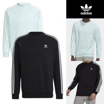 아디다스 [아디다스] 3ST 크루 남녀 공용 삼선 맨투맨 블랙 GN3487 NC청주점_NCCJADIDAS