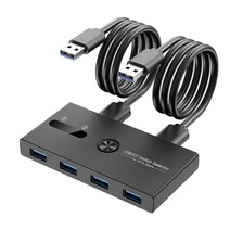 프린터 공유 허브 USB3.0 스위처 장치 KVM 스위치 셀렉터 도킹 2cables