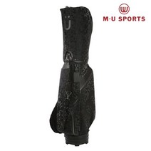 엠유스포츠 남성 로고 플레이 바퀴형 캐디백 MU22A3AB151, BLK