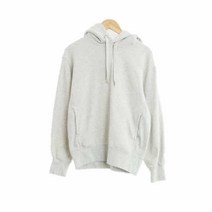 유니클로U 라이트그레이 면 후드티 여자 7919